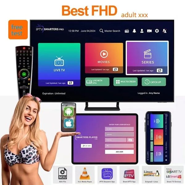 4K HD 1080p Bfast Android Andere Elektronik -Smart -TV -Teile für Europa Nordamerika USA Kanada Afrika Pakistanindia Neue Live VOD EPG XXX 18 FREE TRISE