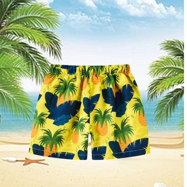 Мужские шорты, коллекция 2023 года, детские пляжные летние плавки, купальный костюм для маленьких мальчиков, укороченные штаны с мультяшным принтом, детский праздничный купальник