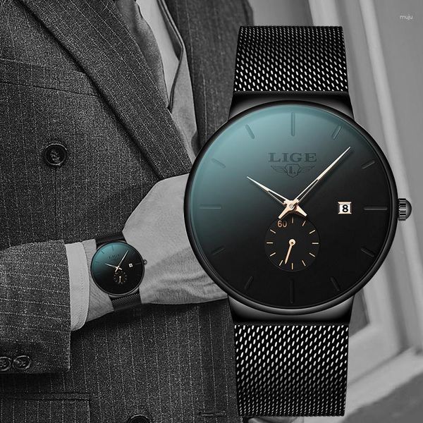 Armbanduhren Sdotter Mann Ultradünne Uhr LIGE Herrenuhren Geschenk Männliche Uhr Business Quarz Armbanduhr Für Männer Relogio Ma
