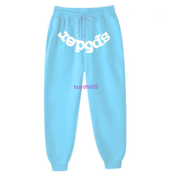 ZJBW 2023 Erkek ve Kadın Pantolon Swearpants Moda Örümcek Web SP5der 55555 Borcular Set Hip Hop Şarkıcı Mektubu Baskılı Çift Kazak Sweatshirt