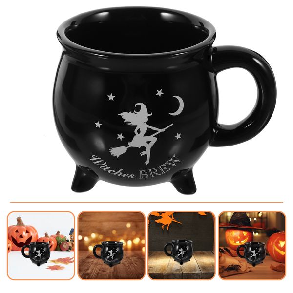 Tassen Trinkbecher Keramik Kessel Kaffeetasse Hexe Halloween Dekor Trinken Gebräu Getränke Servieren 230905