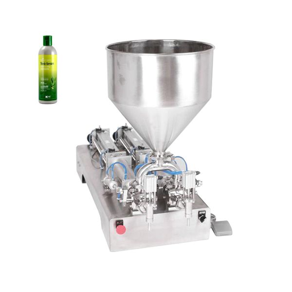 Máquina de enchimento de pasta para manteiga de tomate, manteiga de amendoim, azeite, máquina de enchimento líquida pneumática 10-100ml