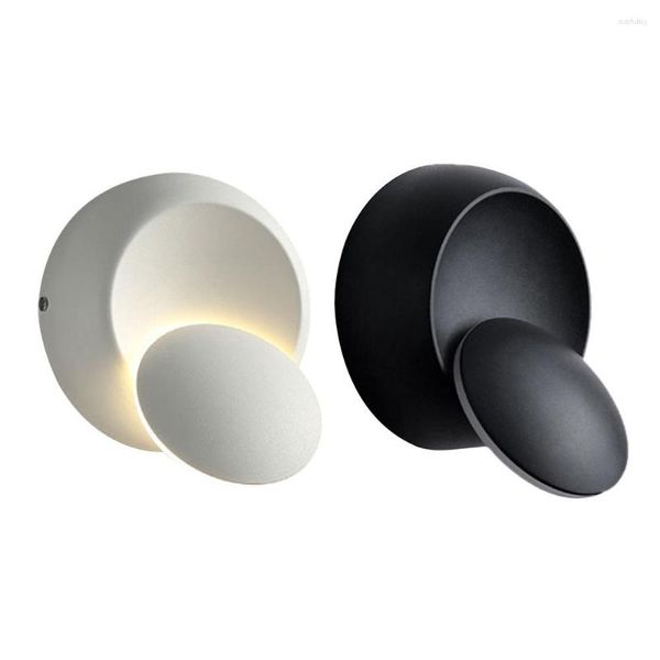 Wandlampen 360° Rotation R Eclipse Sconce Morden 5W Lampe Schlafzimmer Nachttischlampe Warmweiß Flur Treppe Innendekoration