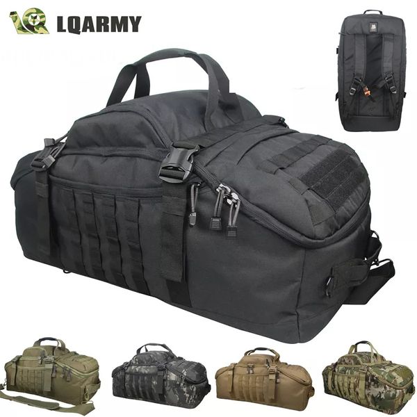 Sacos ao ar livre 40L 60L 80L Sacos de viagem à prova d'água Sacos de bagagem de grande capacidade Homens Duffel Bag Travel Tote Weekend Bag Militar Duffel Bag 230907