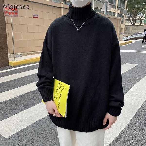 Herrenpullover Rollkragenpullover Herren Ins Baggy M-8XL Mode Stricken Ulzzang Teenager Stilvoll Warm Basic Hübsche Lässige Persönlichkeit