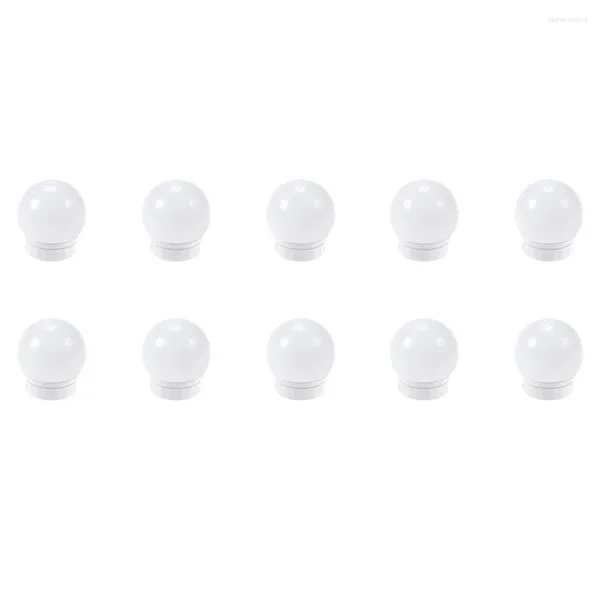 Lampada da parete 10 pezzi Lampadina per trucco Luci per specchio cosmetico Lampadine a LED dimmerabili in plastica di bellezza