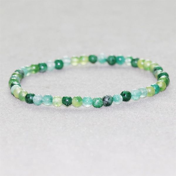 MG0040 Ganzes natürliches afrikanisches Jade-Armband 4 mm Mini-Edelsteinschmuck Naturstein-Energiearmband für Frauen318f