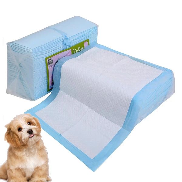 Sacos de lixo 50100pcs Pet Fralda Pads Saudável Limpo Fralda Mat para Animais de Estimação Cão Gato Descartável Grosso Desodorante Cachorrinho Urina Pad 230906