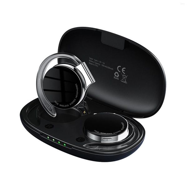 Echte kabellose Kopfhörer BT 5.2 Ohrbügel-Kopfhörer mit Dual-Mikrofon-Sport-Headset-Ladebox