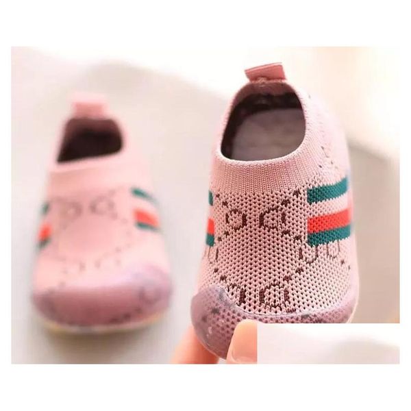 Обувь для малышей First Walkers, весна 2022 года, для малышей, девочек и мальчиков, повседневная сетка с мягкой подошвой, удобная доставка, дети для беременных Dhxl0