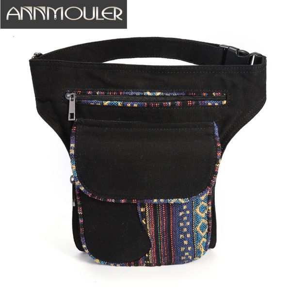 Hüfttaschen Annmouler Hüfttasche für Damen, böhmischer Stil, Gürteltasche, Damen-Hüfttasche, Patchwork, Handytaschen, Tasche, große Kapazität, Beintasche, Geldbörse 230907