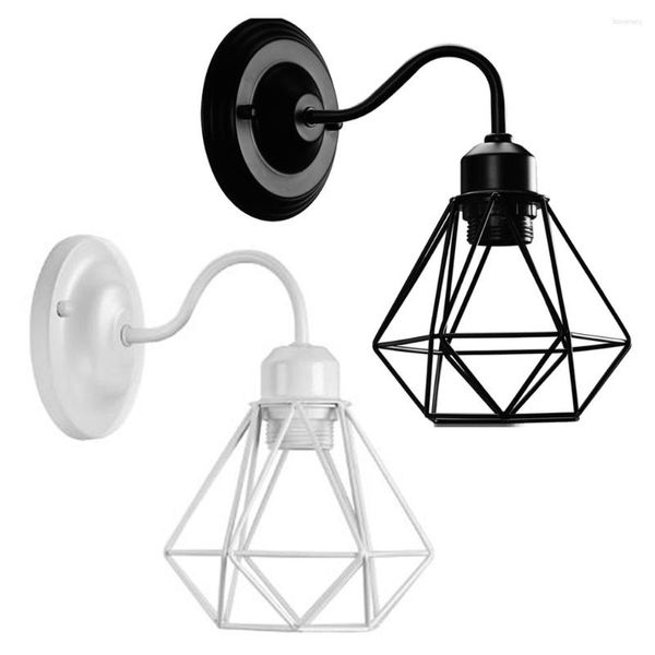 Lampada da parete vintage industriale E27 paralume in ferro gabbia sconce moderna apparecchio di illuminazione per interni per loft soggiorno decorazioni per la casa