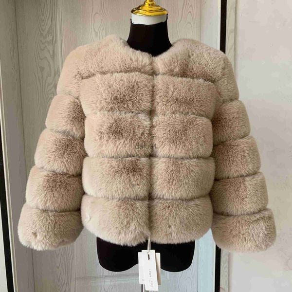 Mulheres Fur Faux Fur Mulheres Moda Faux Fur Casaco Super Quente Outono Inverno Mulheres Curtas Faux Fox Fur Casaco Fofo Alta Qualidade 7XL Senhoras Casacos Peludos X0907