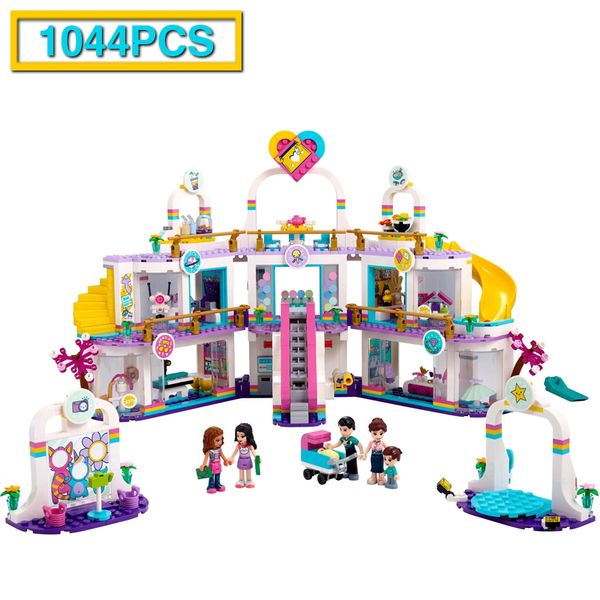 Modelo de aeronave em estoque Heartlake City Shopping Mall blocos de construção com 5 mini figuras brinquedos para crianças namorada presente de Natal 41450 230907