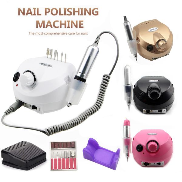 Set manicure per unghie Trapano per unghie 35000 giri/min Pro Apparecchio per manicure per manicure Kit pedicure Lima per unghie elettrica con taglierina Strumento per unghie 230809