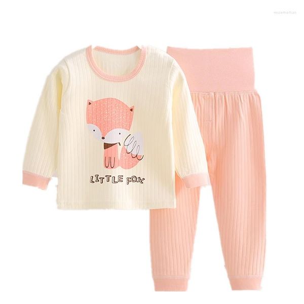 Kleidung Sets Kinder Herbst Winter Baumwolle Hohe Taille Säuglings Unterwäsche 1-4 Jahre Alte Jungen Mädchen Baby Kleidung Hemd lange Hosen