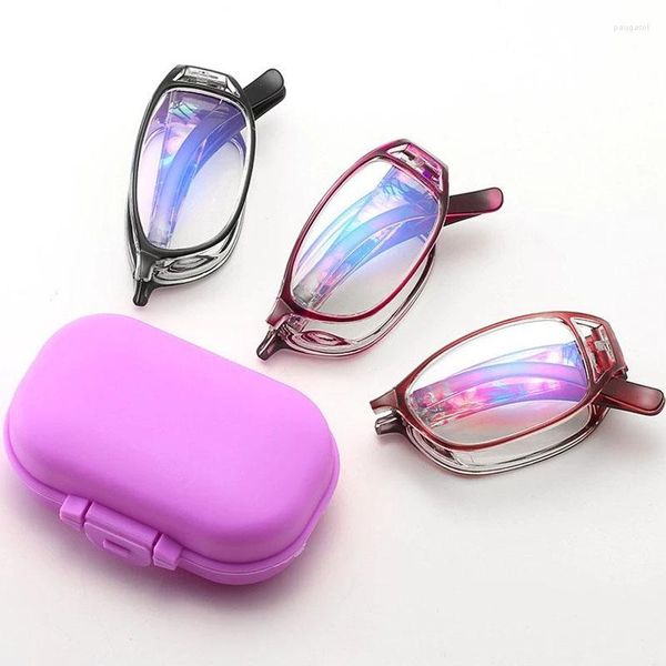 Sonnenbrille Ultraleichte faltbare Lesebrille Damen Herren Anti-Müdigkeit Vollformat Presbyopie Brille mit Originalbox Blaulicht Gafas