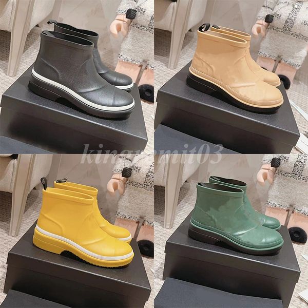 Women Boots Designer Rain Boots Black Rubber Boot Pvc Waterproof Rainboots Appearance Green White Foot Platform Soft Water Shoes