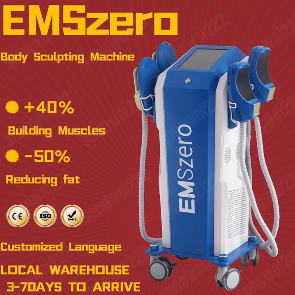 Máquina de emagrecimento de escultura corporal Emszero reduzindo gordura Dls-Emslim Neo Hi-Emt com almofada de estimulação pélvica e opção de 4 alças de radiofrequência