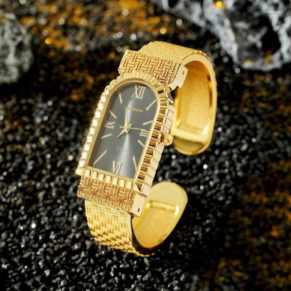 Orologi da polso CANSNOW Orologio da polso al quarzo con strass da donna elegante di lusso Orologio da donna di moda Saati Relojes