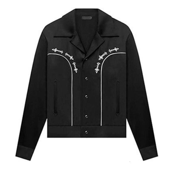 Mens Jaquetas Bordado Contraste Cor Mens Jaqueta Lapela Dividir Linha Costura Mens Motocicleta Jaqueta Contrastin Top Quality Casual Jacket 230906