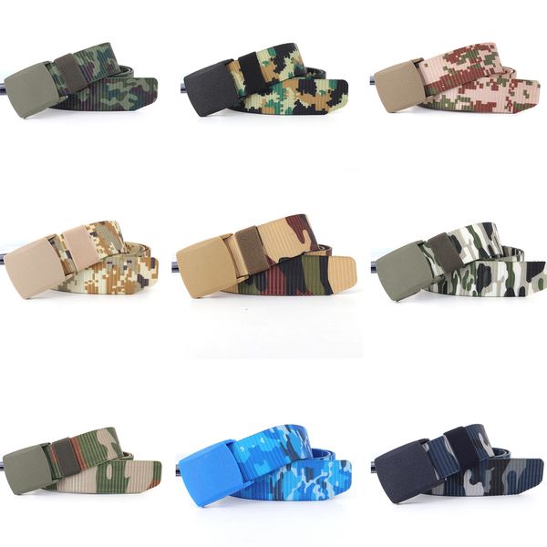 20 cintos táticos militares camuflados para homens moda casual jeans acessórios de marca de alta qualidade cintos esportivos ao ar livre para mulheres novos