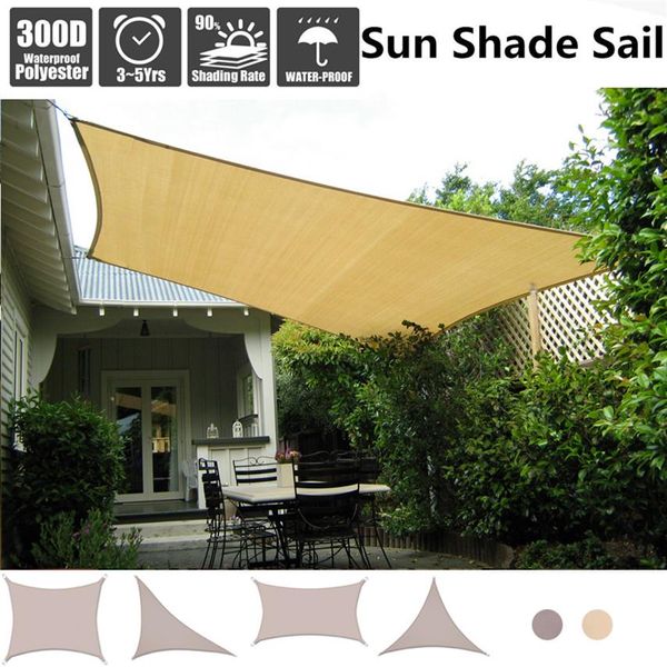 4 Formen Sonnenschutzsegel 300D Oxford Polyester Schutz Outdoor Überdachung Garten Terrasse Pool Sonnensegel Markise Camping Schattentuch255W