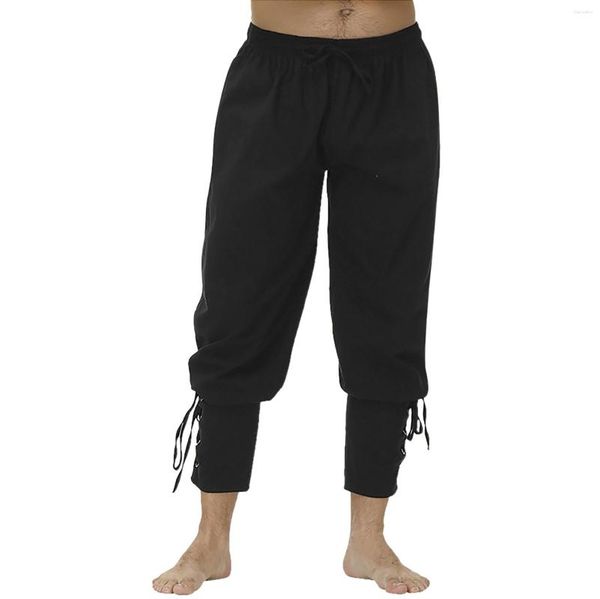 Calças masculinas Moda Hip Hop Mens Sport Corredores Jogging Fitness Calça Médio Renascença Calças Sólidas Cordões Sweatpants Ankle Cuff