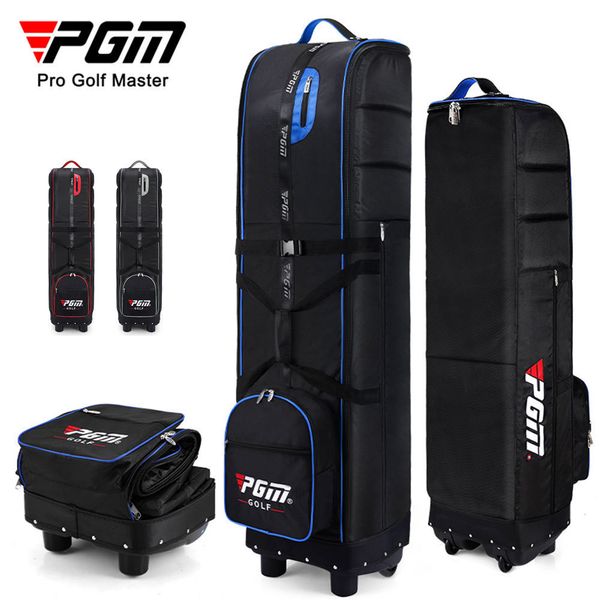 Sacos de golfe PGM Golf Travel Plane Bags com alças de roda Dobrável Golf Club Travel Cover para companhias aéreas Golf Aviation Bag HKB009 230907