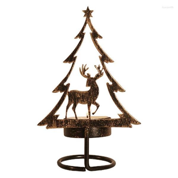 Portacandele Portacandele Centrotavola per albero di Natale con tavolo luminoso per feste di nozze