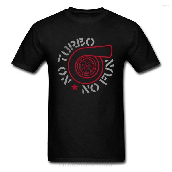 Magliette da uomo Moda Divertente Stampa di qualità T-shirt O Collo Cotone Streetwear Stile giovane No Turbo Fun Lettera Taglia EU XS-5XL Tee