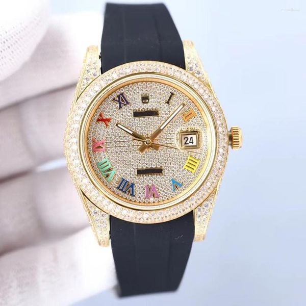 Orologi da polso Orologio con diamanti di lusso Movimento meccanico automatico di fascia alta 3255 per uomo Orologio da polso casual multifunzionale