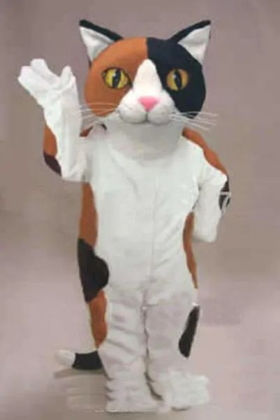 Costume da mascotte gatto calicò personaggio dei cartoni animati per adulti tema tema carnevale mascotte vestito completo regalo per festa di compleanno