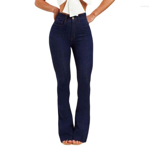 Jeans femminile magri leggings che modellano le donne pantaloni di compressione ad alta vita un effetto bullioso.