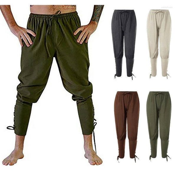 Männer Hosen Streetwear Casual Männer Baumwolle Lace Up Leggings Jogger Harajuku Elastische Taille Knöchel Länge Hosen Für Mann