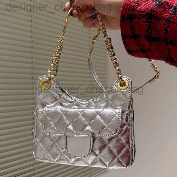 Borse a tracolla Designer Donna Borsa a catena trapuntata Hobo Francia Moda di lusso Borsa a tracolla in pelle con reticolo di diamanti Borsa a tracolla con trama a tracolla Distintivo con moneta in oro