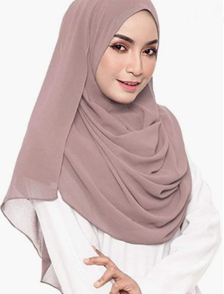 Lenços 70 * 180cm Muçulmano Chiffon Hijab Xales Cachecol Mulheres Cor Sólida Cabeça Wraps Mulheres Hijabs Lenços Senhoras Foulard Femme Véu Muçulmano 230907