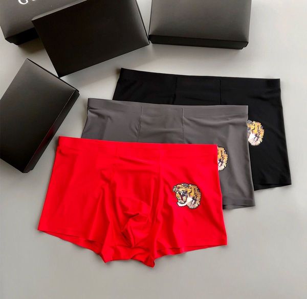 Designer mens cuecas sexy clássico casual shorts roupa interior de algodão masculino calcinha sem caixa calcinha tamanho asiático boxer shorts calças scanties