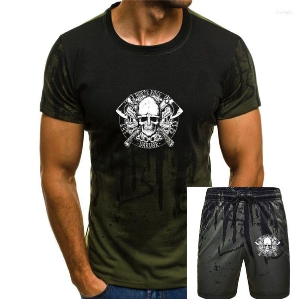 Männer T Shirts KANPA Viking Grafik Baumwolle Übergroßen Big Tall Mann T-shirt Vater Sommer Plus Größe Tops 6XL 5XL t Shirt