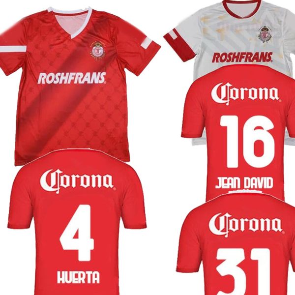 23-24 Maglie da calcio Toluca Personalizzate Abbigliamento da calcio personalizzato Abbigliamento sportivo dhgat 10 Fernandez 1 L.GARCIA 8 CASTANEDA 4 HUERTA 16 JEAN DAVID 31 MORALES Sconto all'ingrosso