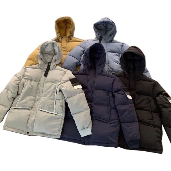 Jaqueta masculina de nylon puffer, parkas, roupas acolchoadas, casacos de qualidade, manter o calor, agasalhos, proteção contra frio, crachá, casaco de algodão reflexivo, grande, athleisure ST88