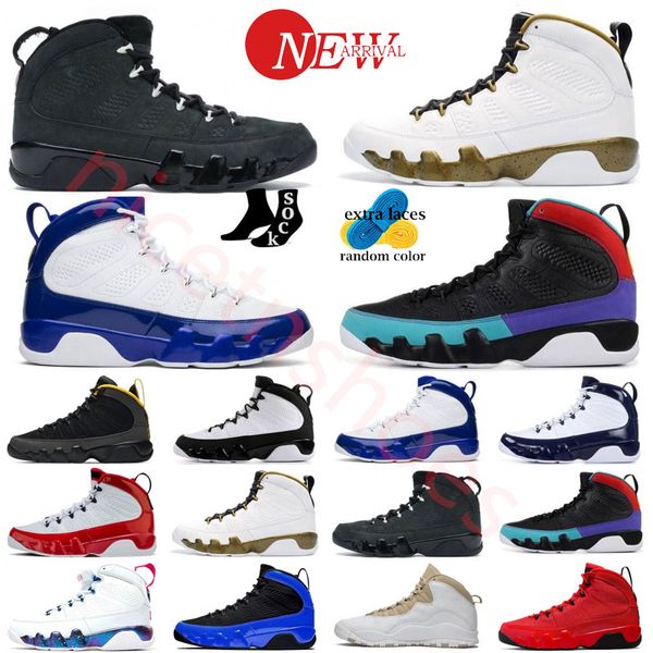 Fire Red Jumpman 9 basket 10 University Blu Scarpe Space Jam 9s Barons Nero Gum Bred Stealth Cement Steel Grey 10th Anniversary Ovo Nero Scarpe da ginnastica traineres