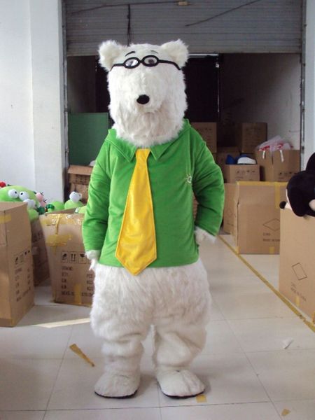 Venda quente urso polar mascote traje urso polar traje da mascote bonito personagem dos desenhos animados mascote traje roupas adulto tamanho