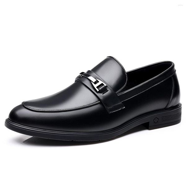 Kleidschuhe Herren Derby Formal Business Oxford Uniform Loafer Low-Top Leder Slip On Pull-on Casual Freizeit Frühling