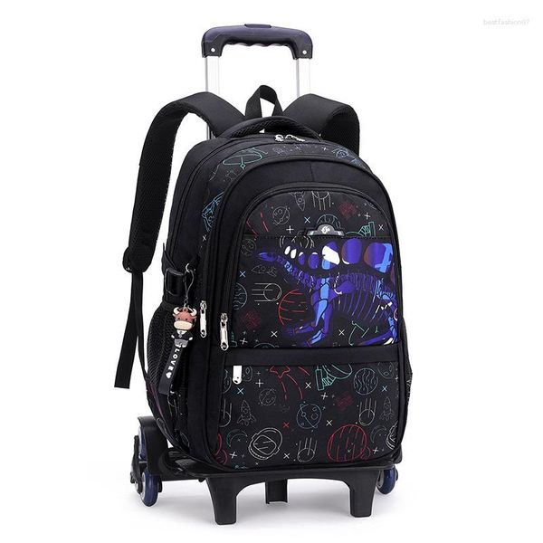 Okul çantaları çanta trol çocuk grafikler mochila çocuk mendili kızlar için tekerlek arabası bavul