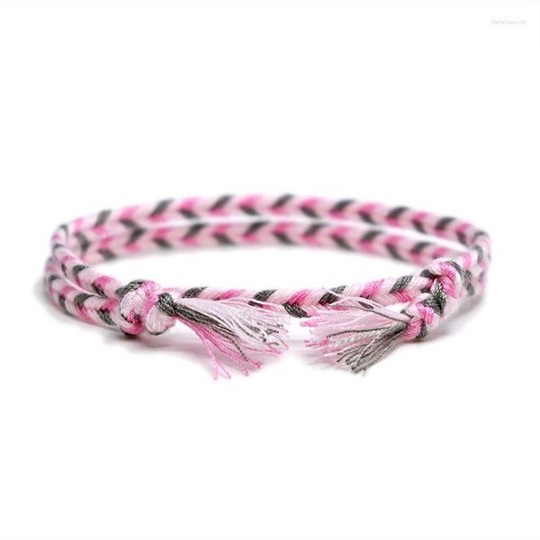 Braccialetti con ciondoli Braccialetti buddisti tibetani multicolori per donne e uomini Braccialetti portafortuna con nodi fatti a mano in corda Tibet Budda