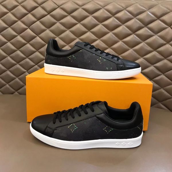 LUXEMBURG Sneakers Herren Designer Trainer Flache Schuhe Weiße Monogramme Blume Bedruckter Sneaker Mesh Canvas Leder Schwarz Luxurys Freizeitschuh Sport Sneaker 05