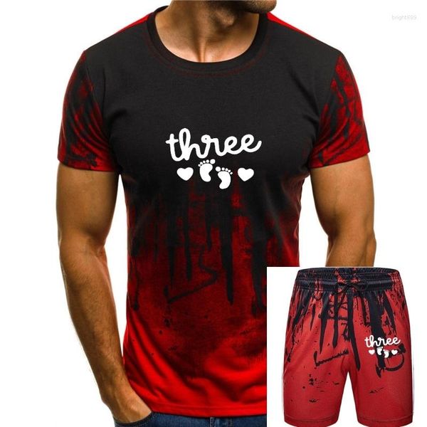 Männer T Shirts Drei Baby Baumwolle Lustige Mutter Shirt Frauen Kurze Top Sommer Oansatz T-shirt Hohe Qualität T-shirt Für frau Tops Kleidung