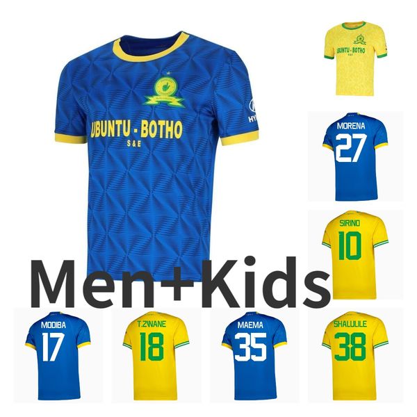 23 24 Mamelodi Sundowns Fußballtrikots SIRINO MODIBA 2023 2024 SHALULILE Maillots de Foot MORENA ALLENDE Home Away MAEMA T.ZWANE Fußballtrikot Camisa de Futebol Tops