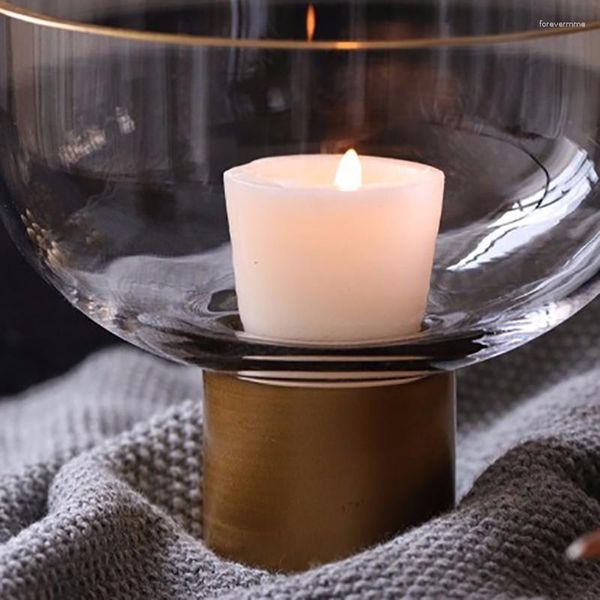 Portacandele in vetro nordico supporto da tavolo matrimonio lusso estetico bastone soggiorno contenitori Velas Decor GXR35XP